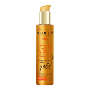 NUXE Sun Rozświetlający Olejek z Drobinkami do Opalania Twarzy i Ciała z Filtrem SPF30 150ml