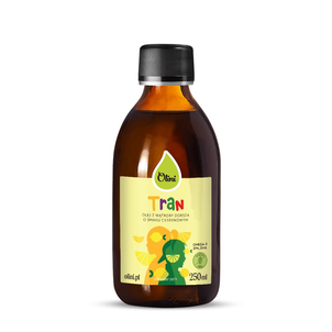 Olini Tran Olej z Wątroby Dorsza o Smaku Cytrynowym Suplement Diety 250ml