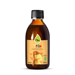 Olini Tran Olej z Wątroby Dorsza o Smaku Pomarańczowym Suplement Diety 250ml