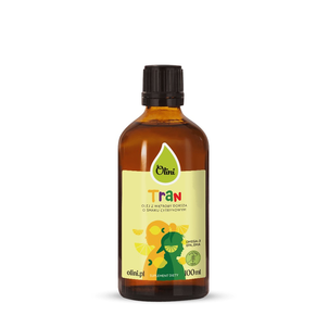 Olini Tran Olej z Wątroby Dorsza o Smaku Cytrynowym Suplement Diety 100ml