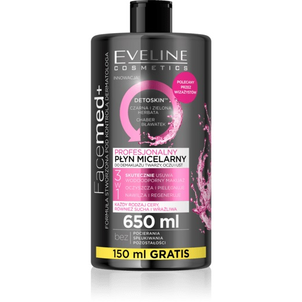 Eveline Facemed+ Detoskin Płyn Micelarny 3w1 650ml Eveline Facemed+ Detoskin Płyn Micelarny 3w1 650ml
