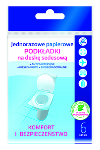 Inter-Vion Jednorazowe Podkładki na Deskę Sedesową 6 Sztuk