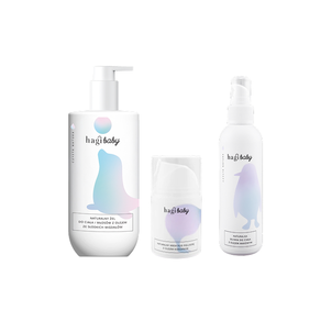 Zestaw Hagi Baby Krem Pod Pieluszkę + Oliwka do Ciała + Żel do Ciała i Włosów Zestaw Hagi Baby Krem Pod Pieluszkę + Oliwka do Ciała + Żel do Ciała i Włosów