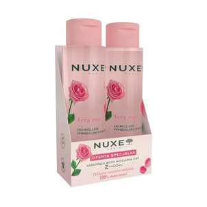 NUXE Zestaw Very Rose Łagodząca Woda Micelarna 3w1 2x400ml