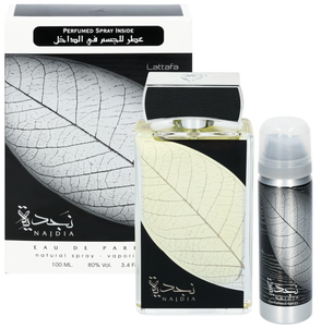 LATTAFA Najdia Zestaw Unisex Woda Perfumowana + Dezodorant