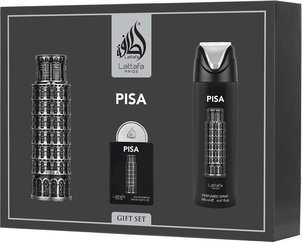LATTAFA Pride Pisa Zestaw dla Mężczyzn Woda Perfumowana 100ml+20ml + Dezodorant + Atomizer