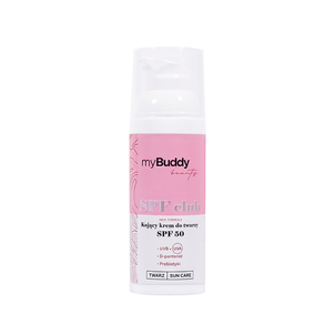myBuddy SPF club Kojący krem SPF50 do Twarzy i pod Oczy UVA+UVB 50ml
