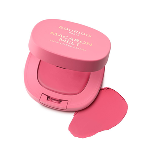 Bourjois Macaron Melt Wielofunkcyjny Róż do Policzków i Szminka w Formie Musu 01 Maca' Rose