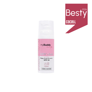 myBuddy SPF club Kojący krem SPF50 do Twarzy i pod Oczy UVA+UVB 50ml
