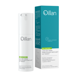 Oillan Oil Control Lekki Żel-Krem Nawilżająco-Matujący do Twarzy dla Skóry Mieszanej i Tłustej 50ml