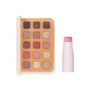 Makeup Revolution Zestaw Maffashion Paleta Cieni My Beauty Diary 2.0 + Silk Blush Róż w Sztyfcie Pinched Light Pink Makeup Revolution Zestaw Maffashion Paleta Cieni My Beauty Diary 2.0 + Silk Blush Róż w Sztyfcie Pinched Light Pink
