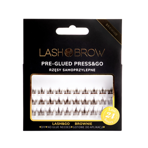 LASH BROW Press & Go Zestaw Kępek Samoprzylepnych Classy Night Brownie