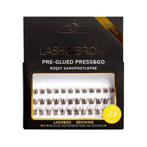 LASH BROW Press & Go Zestaw Kępek Samoprzylepnych Everyday Brownie