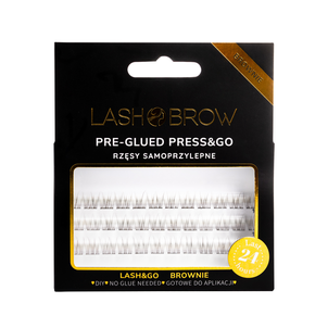 LASH BROW Press & Go Zestaw Kępek Samoprzylepnych Nomakeup Brownie