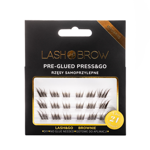 LASH BROW Press & Go Zestaw Kępek Samoprzylepnych Lashy Brownie