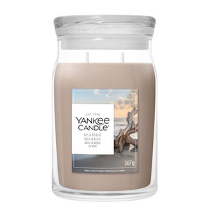 Yankee Candle Signature Świeca w Dużym Słoiku z Dwoma Knotami Seaside Woods