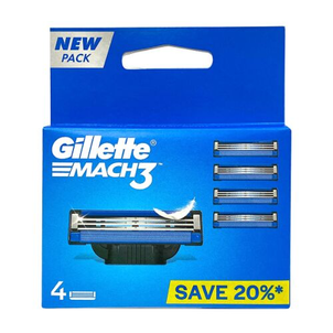 Gillette Mach 3 Wymienne Ostrza do Maszynki 4 Sztuki