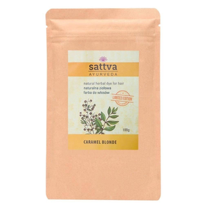 Sattva Naturalna Ziołowa Farba do Włosów Karmelowy Blond 100g Krótka Data Ważności 31.08.2026r Sattva Naturalna Ziołowa Farba do Włosów Karmelowy Blond 100g Krótka Data Ważności 31.08.2026r