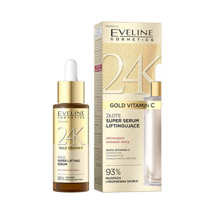 Eveline 24K Gold Vitamin C Złote Super Serum Liftingujące 30ml Eveline 24K Gold Vitamin C Złote Super Serum Liftingujące 30ml