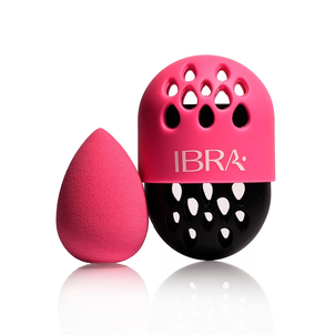 IBRA Makeup Set Pink Zestaw Gąbeczka do Makijażu z Silikonowym Etui