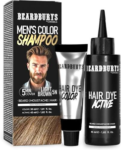 Beardburys Szampon Koloryzujący dla Mężczyzn do Włosów, Brody i Wąsów 5N Light Brown