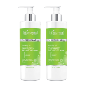 Zestaw 2 × Bielenda Professional SupremeLab Sebio Derm Łagodny Żel do Mycia Twarzy 190ml Zestaw 2 × Bielenda Professional SupremeLab Sebio Derm Łagodny Żel do Mycia Twarzy 190ml