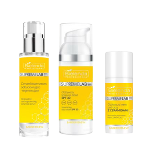 Zestaw Bielenda SupremeLAB Barrier Renew: serum ceramidowe + krem pod oczy + krem z filtrem SPF30 Zestaw Bielenda SupremeLAB Barrier Renew: serum ceramidowe + krem pod oczy + krem z filtrem SPF30