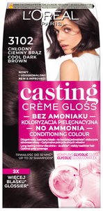 Loreal Casting Creme Gloss Farba 3102 Chłodny Ciemny Brąz
