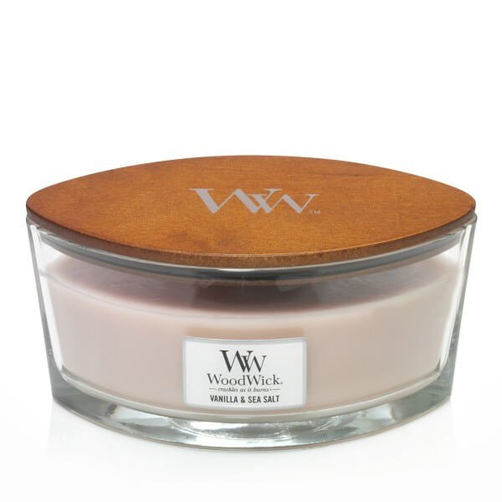 WoodWick Świeca Elipsa Vanilla & Sea Salt