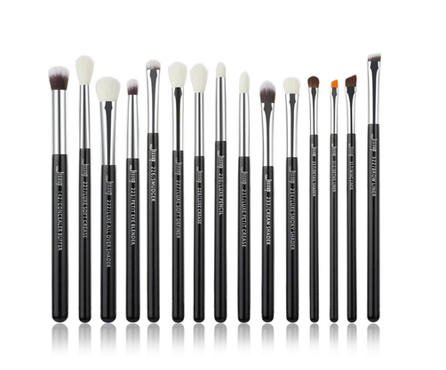 Jessup T177 Zestaw 15 Pędzli do Oczu Black/ Silver