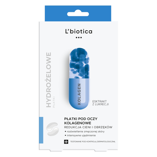 L'biotica Kolageowe Płatki pod Oczy Redukcja Cieni i Obrzęków 3x2 Sztuki
