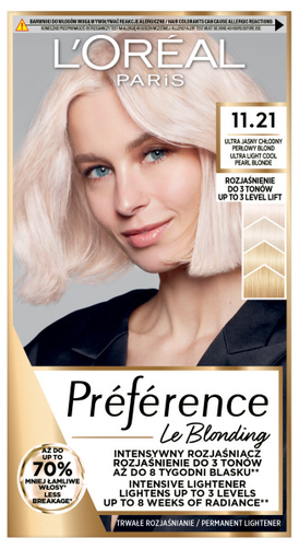 Loreal Preference Farba do Włosów 11.21 Moscow Ultrajasny Chłodny Perłowy Blond