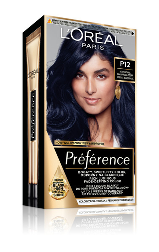 Loreal Preference Farba do Włosów P12 Seoul Intensywna Granatowa Czerń