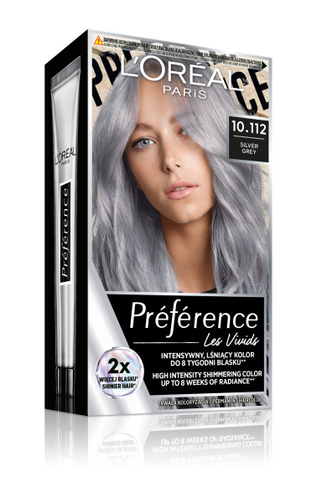 Loreal Preference Farba do Włosów Vivid Colors 10.112 Silver Grey Soho