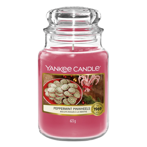 Yankee Candle Świeca w Dużym Słoiku Peppermint Pinwheels