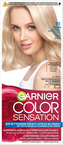 Garnier Color Sensation Farba do Włosów 111 Srebrny Superjasny Blond