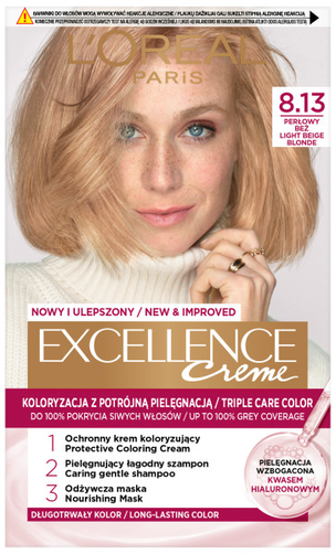 Loreal Excellence Creme Krem Koloryzujący 8.13 Perłowy Beż