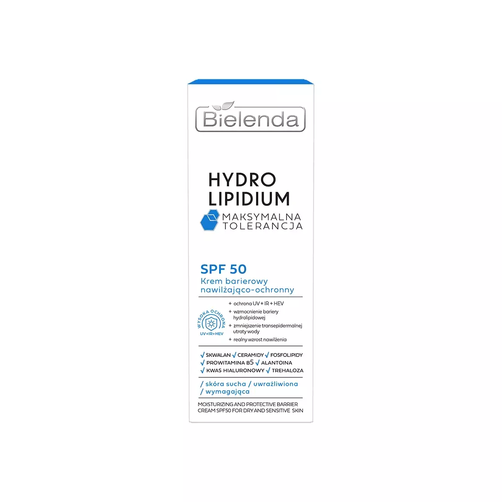 Bielenda Hydro Lipidium Krem Barierowy Nawilżająco-Ochronny SPF50+ 30ml