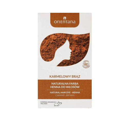 Orientana Bio Henna Roślinna Farba do Włosów Karmelowy Brąz 100g