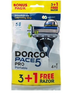 Dorco Maszynka do Golenia 5 Ostrzy Pro 4 Sztuki