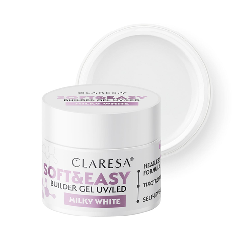 Claresa Żel Budujący Soft & Easy Milky White 12g