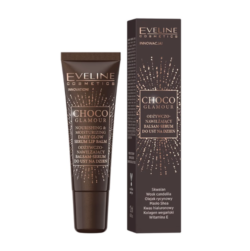 Eveline Choco Glamour Odżywczo-Nawilżający Balsam-Serum do Ust