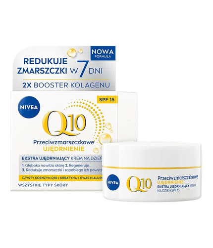 NIVEA Q10 Ujędrnienie Przeciwzmarszczkowy Nawilżający Krem na Dzień SPF15 50ml