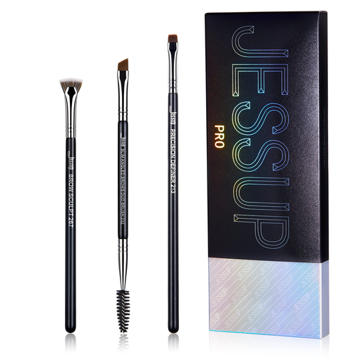 Jessup T326 Zestaw 3 Pędzli Black/Silver