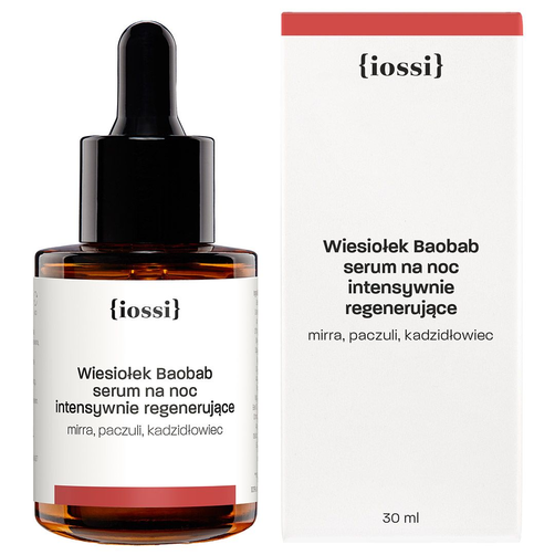 IOSSI Serum na Noc Intensywna Regeneracja - Wiesiołek & Baobab 30ml