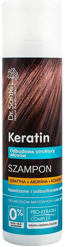 Dr. Sante Keratin Szampon z Keratyną do Włosów Matowych i Łamliwych 250ml