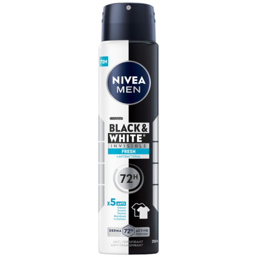 NIVEA Men Antyperspirant Black & White Invisible Fresh 250ml