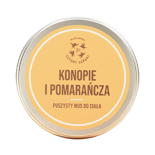 Mydlarnia Cztery Szpaki Puszysty Mus do Ciała Konopie i Pomarańcza 150ml