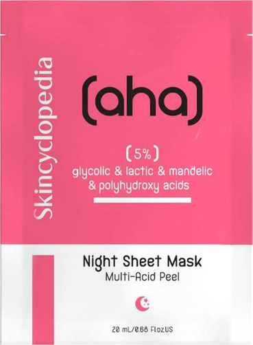 SkinCyclopedia Maska do Nocnego Peelingu w Płacie AHA