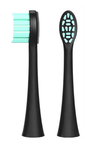 Feelo Końcówki Wymienne do Szczoteczki Sonicznej Soft Black 2 Sztuki